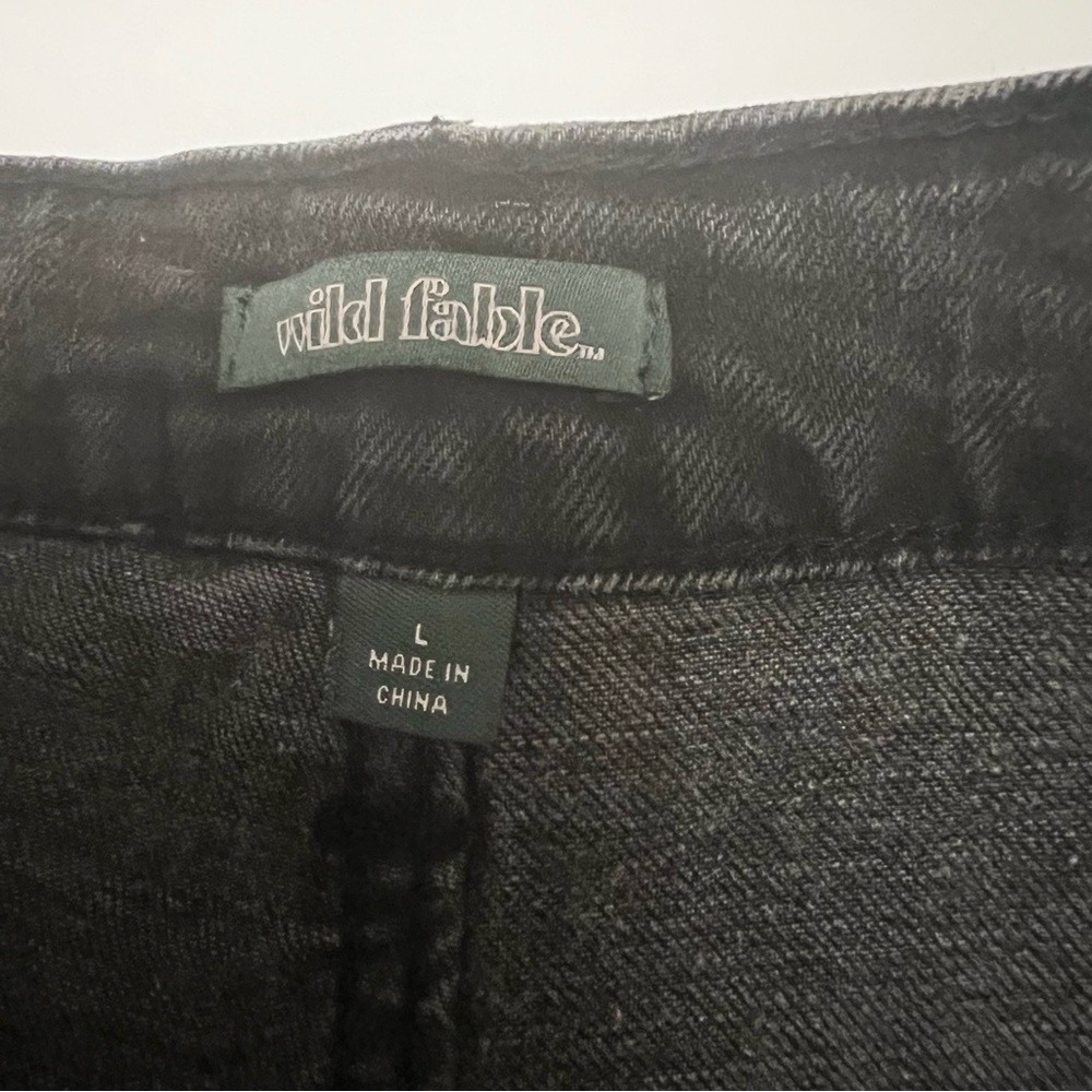 Wild Fable Women’s Black Wash Studded Denim Mini Skort Size L (NWT) - Picture 5 of 7